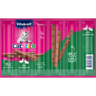 Vitakraft Catstick Classic met eend & konijn kattensnack 2 x 6 sticks