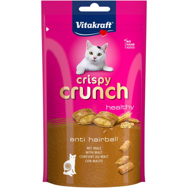 Vitakraft Crispy Crunch anti haarbal kattensnack (60 g) 2 verpakkingen