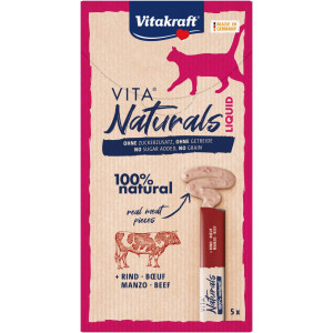 Vitakraft Vita Naturals Liquid kattensnack met rund (5 st.) 3 verpakkingen