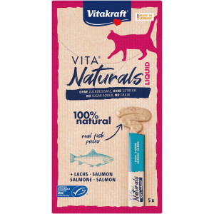 Vitakraft Vita Naturals Liquid kattensnack met zalm (5 st.) 3 verpakkingen