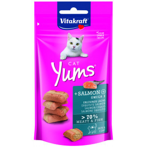 Vitakraft Cat Yums met zalmsmaak kattensnack (40 g) 2 verpakkingen