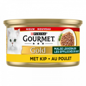 Gourmet Gold Malse Lekkernijen met kip natvoer kat (24x85 g) 1 tray (24 x 85 g)