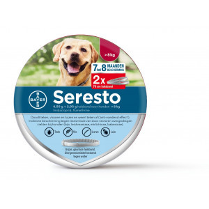 Seresto halsband grote hond (vanaf 8 kg) 2-pack 2 verpakkingen