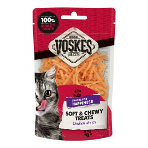 Voskes Soft & Chewy kipfilet reepjes kattensnack (60 g) 5 stuks