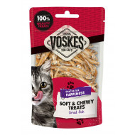 Voskes Soft & Chewy gedroogde vis kattensnack (60 g) 3 stuks