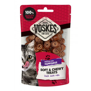 Voskes Soft & Chewy Sushi rolls eend kattensnack (60 g) 3 stuks