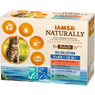 Iams Naturally Adult Sea Collection natvoer kat (12x85gr) 48 x 85 g