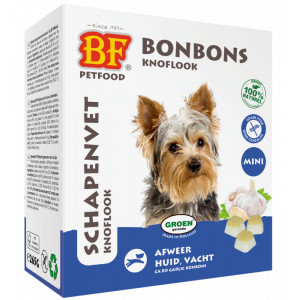 BF Petfood Schapenvet Mini Bonbons met knoflook 1 verpakking