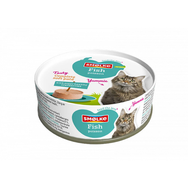 Smølke Soft Paté vis kattenvoer 24 x 80 g