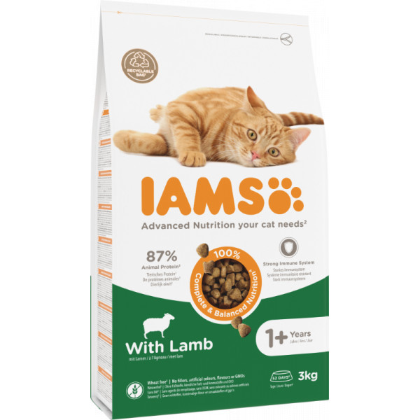 Iams Adult kattenvoer met lam 2 x 3 kg