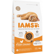 Iams Kitten kattenvoer met verse kip 2 x 3 kg