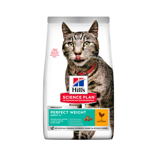 Hill&apos;s Adult Perfect Weight met kip kattenvoer 2 x 2,5 kg