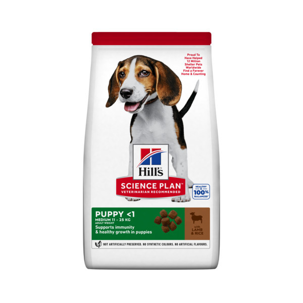 Hill&apos;s Puppy Medium met lam & rijst hondenvoer 2 x 2,5 kg