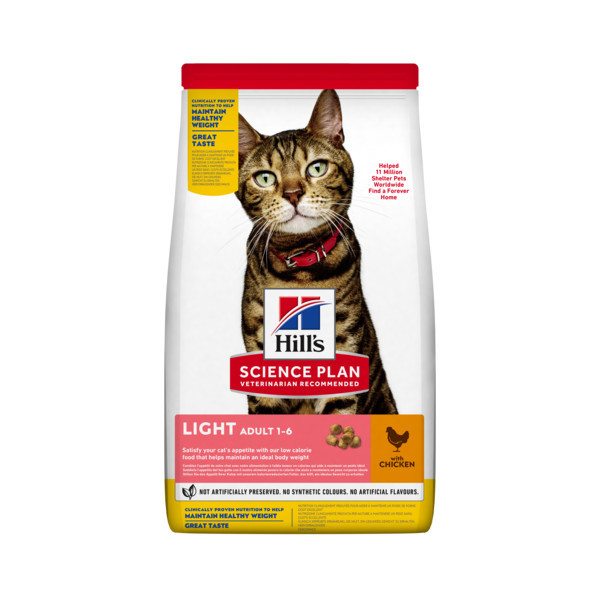 Hill&apos;s Adult Light met kip kattenvoer 2 x 1,5 kg