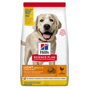 Hill&apos;s Adult Light Large Breed met kip hondenvoer 18 kg