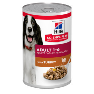 Hill&apos;s Adult met kalkoen nat hondenvoer (blik 370 g) 3 trays (36 x 370 g)