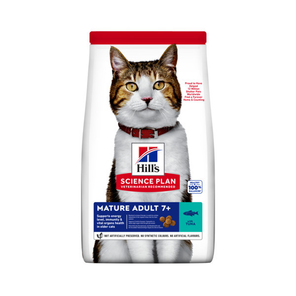 Hill&apos;s Mature Adult 7+ met tonijn kattenvoer 2 x 1,5 kg