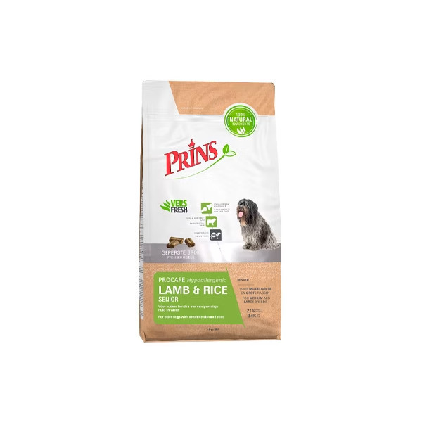 Prins ProCare Senior Hypoallergenic met lam en rijst hondenvoer 2 x 15 kg