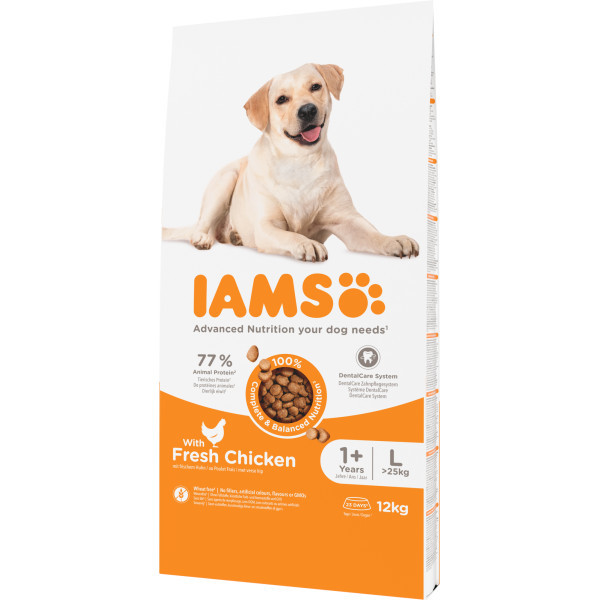 Iams for Vitality Adult Large met kip hondenvoer 12 kg