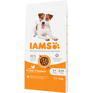 Iams for Vitality Adult Small & Medium met kip hondenvoer 2 x 12 kg