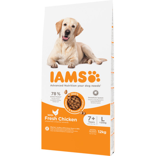 Iams for Vitality Senior Large met kip hondenvoer 12 kg