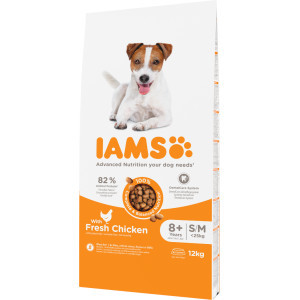 Iams for Vitality Senior Small & Medium met kip hondenvoer 12 kg