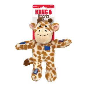 Kong Wild Knots giraffe met piep hondenspeeltje Per stuk