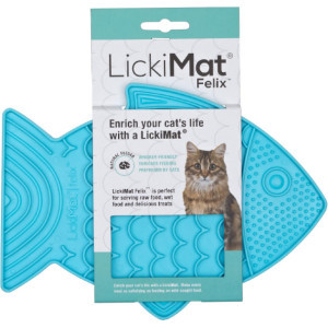 Lickimat likmat Felix turquoise voor de kat (22 cm) Per stuk