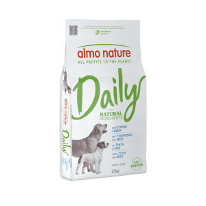 Almo Nature Daily met tonijn en rijst hondenvoer 2 x 12 kg