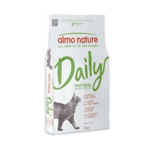 Almo Nature Daily met kip en kalkoen kattenvoer 12 kg