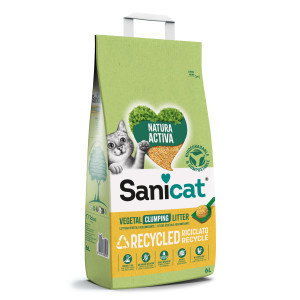 Sanicat maïs klontvormende kattenbakvulling 2 x 6 liter