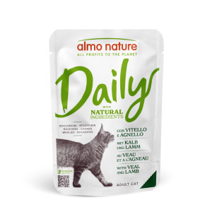 Almo Nature Daily met kalf en lam natvoer kat (70 g) 60 x 70 g