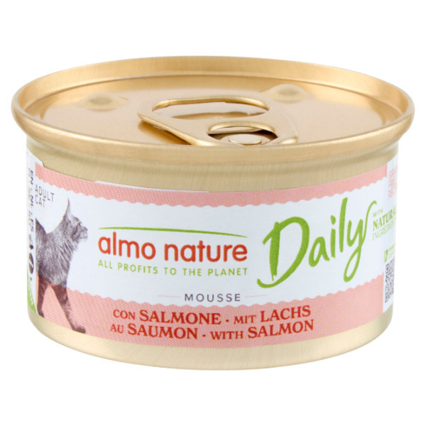 Almo Nature Daily Mousse met zalm natvoer kat (85 g) 24 x 85 g