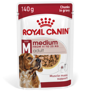 Royal Canin Medium Adult natvoer hond 1 doos (10 x 140 g)