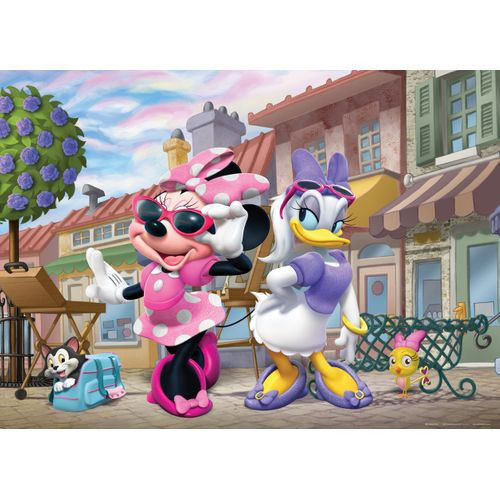 Disney Poster Minnie Mouse & Katrien Duck Roze, Paars En Geel - 160 X 110 Cm - 600657