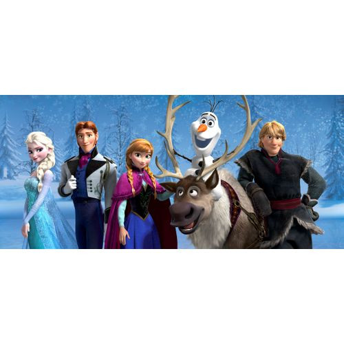 Disney Poster Frozen Blauw En Paars - 202 X 90 Cm - 600903