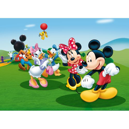 Disney Poster Mickey Mouse Groen, Blauw En Rood - 160 X 110 Cm - 600651