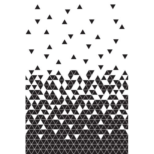 Estahome Fotobehang Grafische Driehoeken Zwart Wit - 200 X 279 Cm - 158906