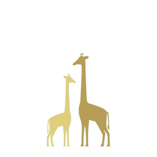Estahome Fotobehang Giraffen Okergeel - 1,5 X 2,79 M - 158925