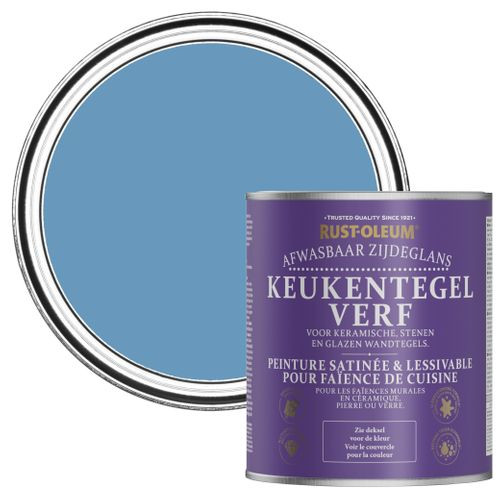 Rust-oleum Keukentegelverf Zijdeglans - Korenbloemblauw 750ml