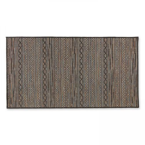 Oviala Rechthoekig Tapijt Van Polypropyleen, 80x150 Cm, Zwart