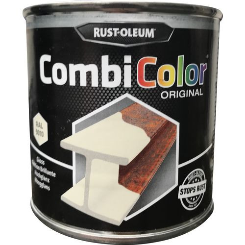 Rust-oleum Combicolor Original Grondlaag En Metaallak Wit Hoogglans 250ml