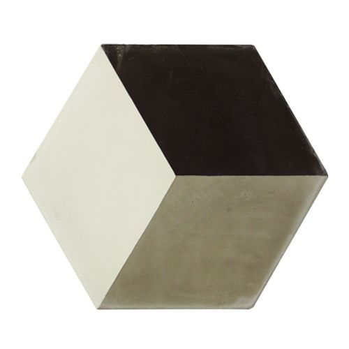Wand- En Vloertegel Kashba - Hexagon 3d-decor - Cement - Grijs - 17x17cm - Pakketinhoud 0,25m²