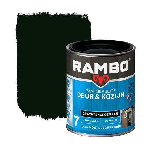 Rambo Pantserbeits Deur En Kozijn Dekkend Hoogglans 1128 Grachtengroen 0,75l