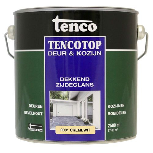 Tenco Tencotop Deur & Kozijn Beits Zijdeglans Crèmewit 9001 2,5l