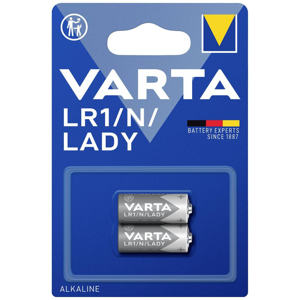 Varta ALKALINE Spec..LR1/N/Lady Bli2 N batterij (lady) Alkaline 850 mAh 1.5 V 2 stuk(s)