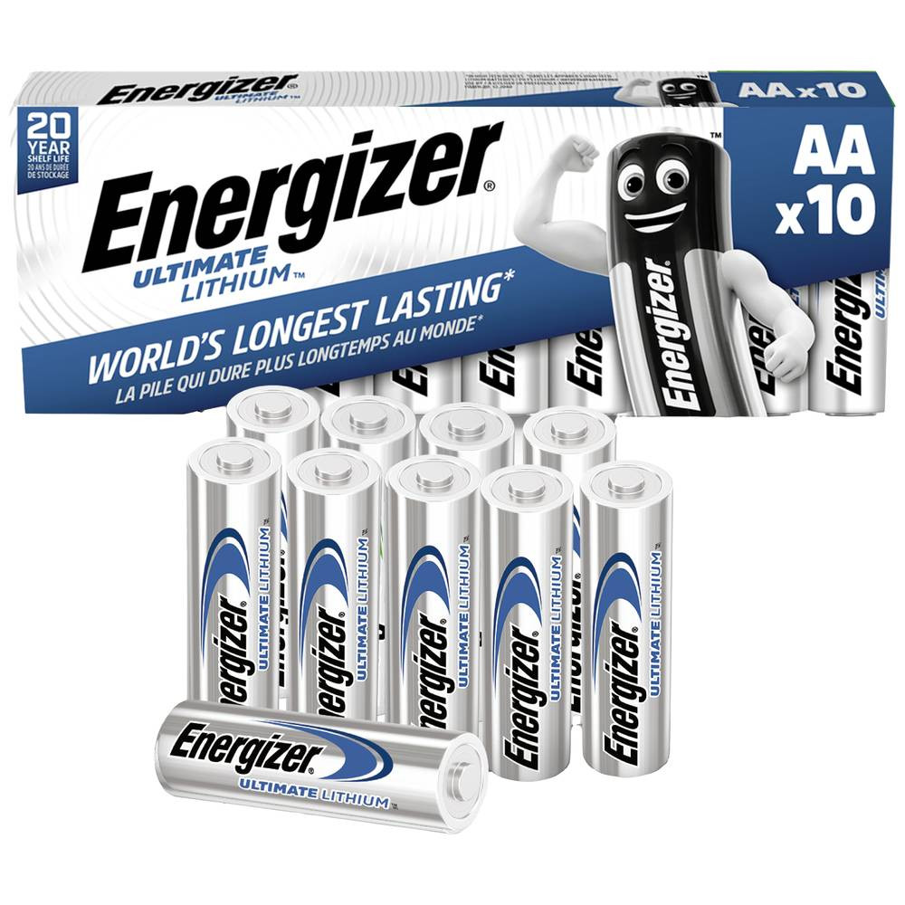Energizer Ultimate FR6 AA batterij (penlite) Lithium 3000 mAh 1.5 V 10 stuk(s)
