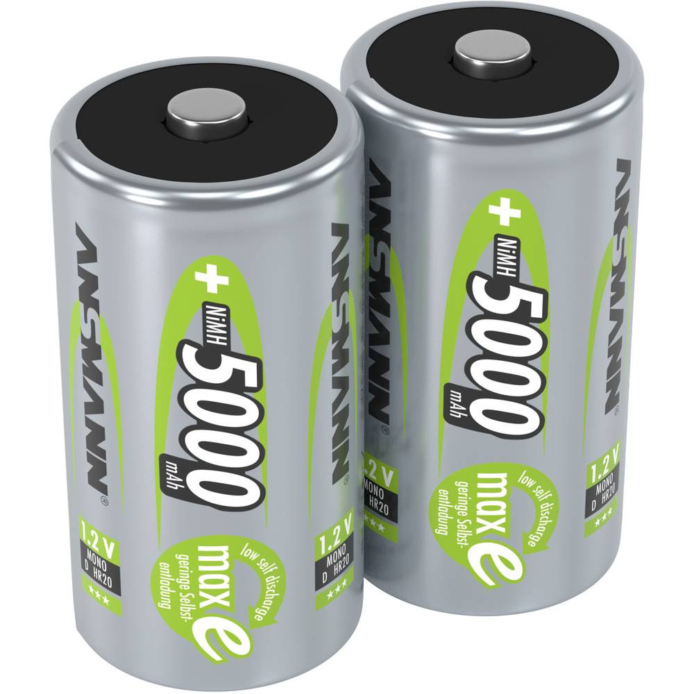 Ansmann maxE HR20 Oplaadbare D batterij (mono) NiMH 5000 mAh 1.2 V 2 stuk(s)