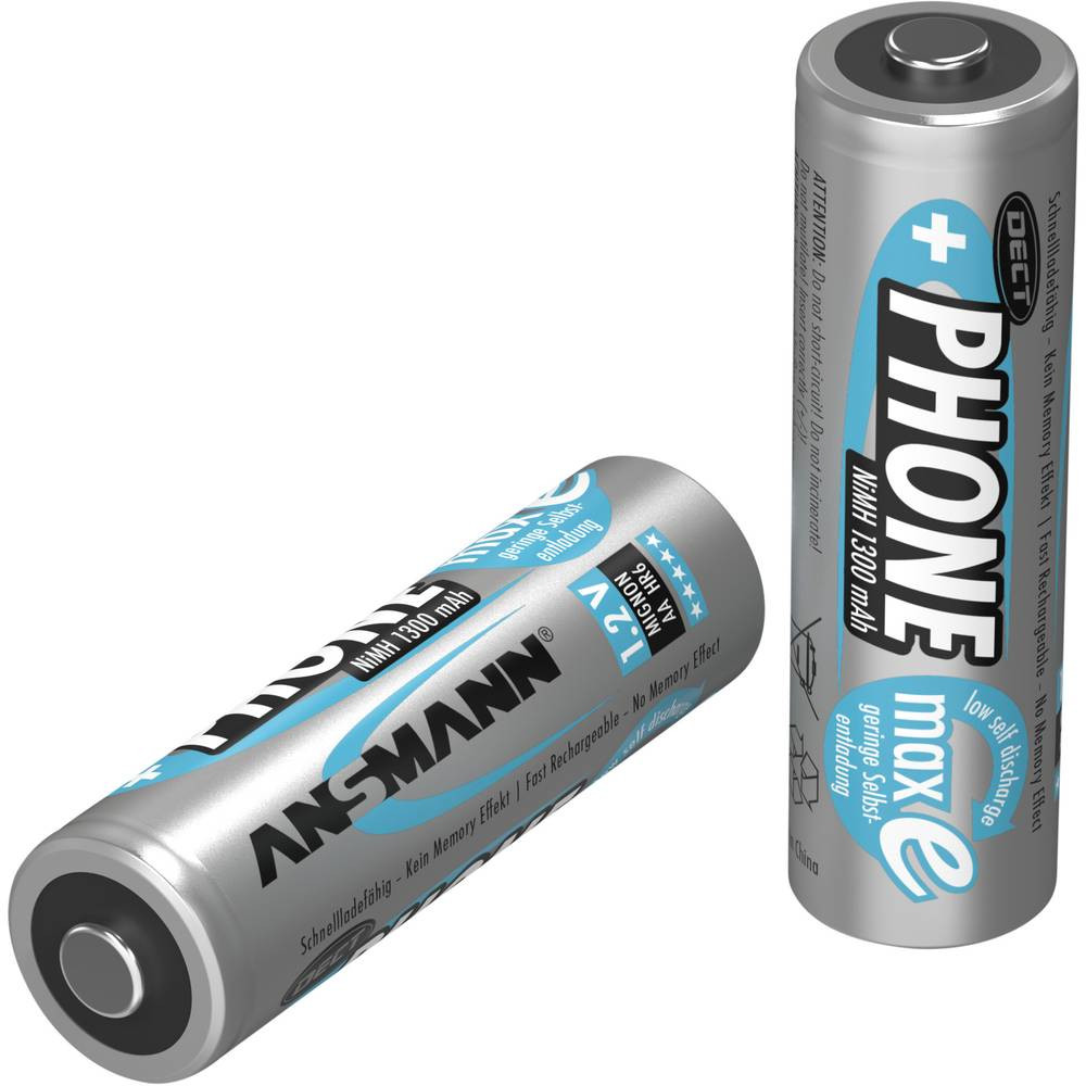 Ansmann DECT maxE HR06 Oplaadbare AA batterij (penlite) NiMH 1300 mAh 1.2 V 2 stuk(s)