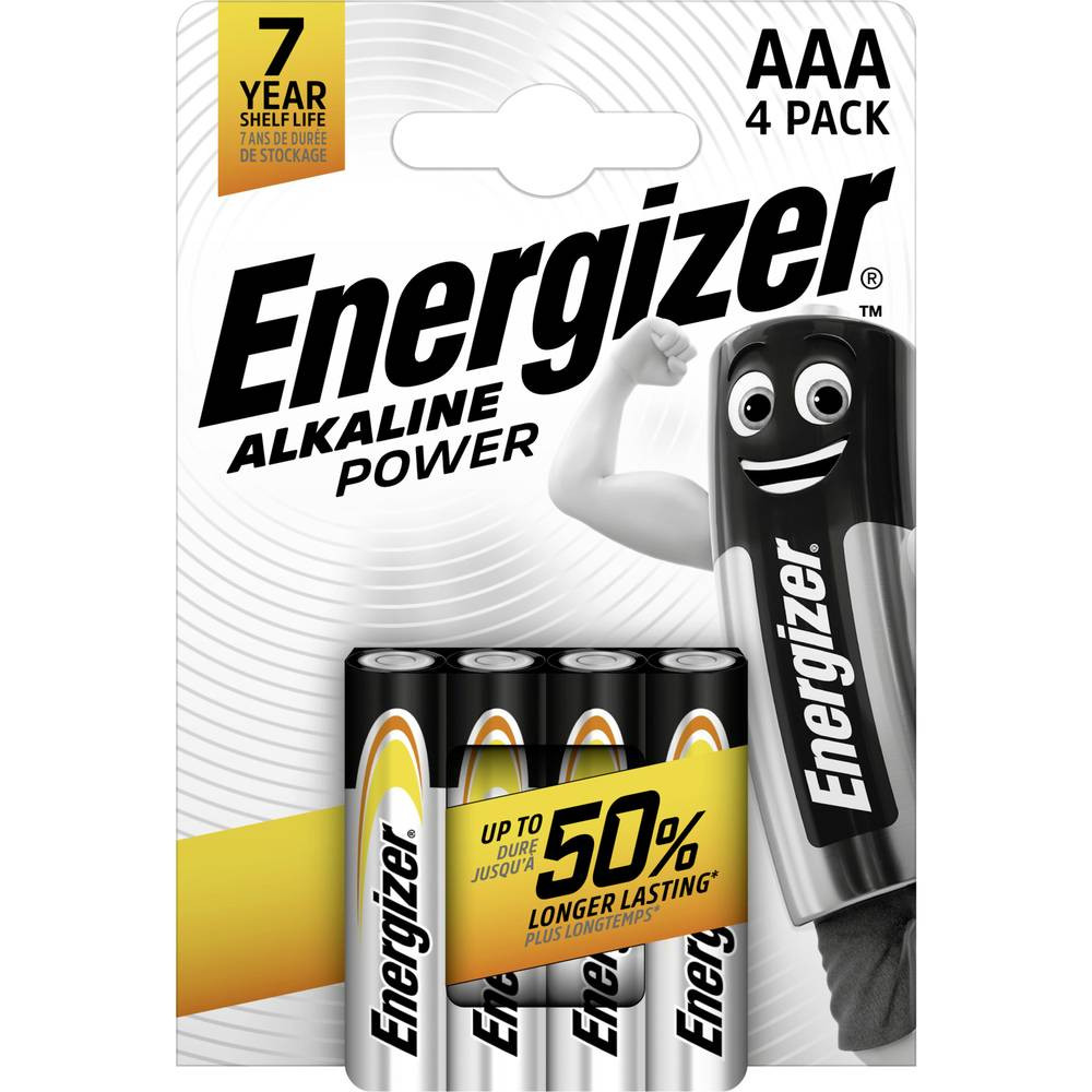 Energizer Power LR03 AAA batterij (potlood) Alkaline 1.5 V 4 stuk(s)